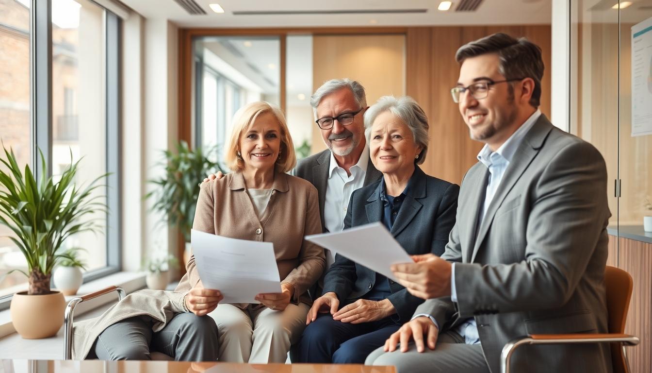 Family elder care planning discussion